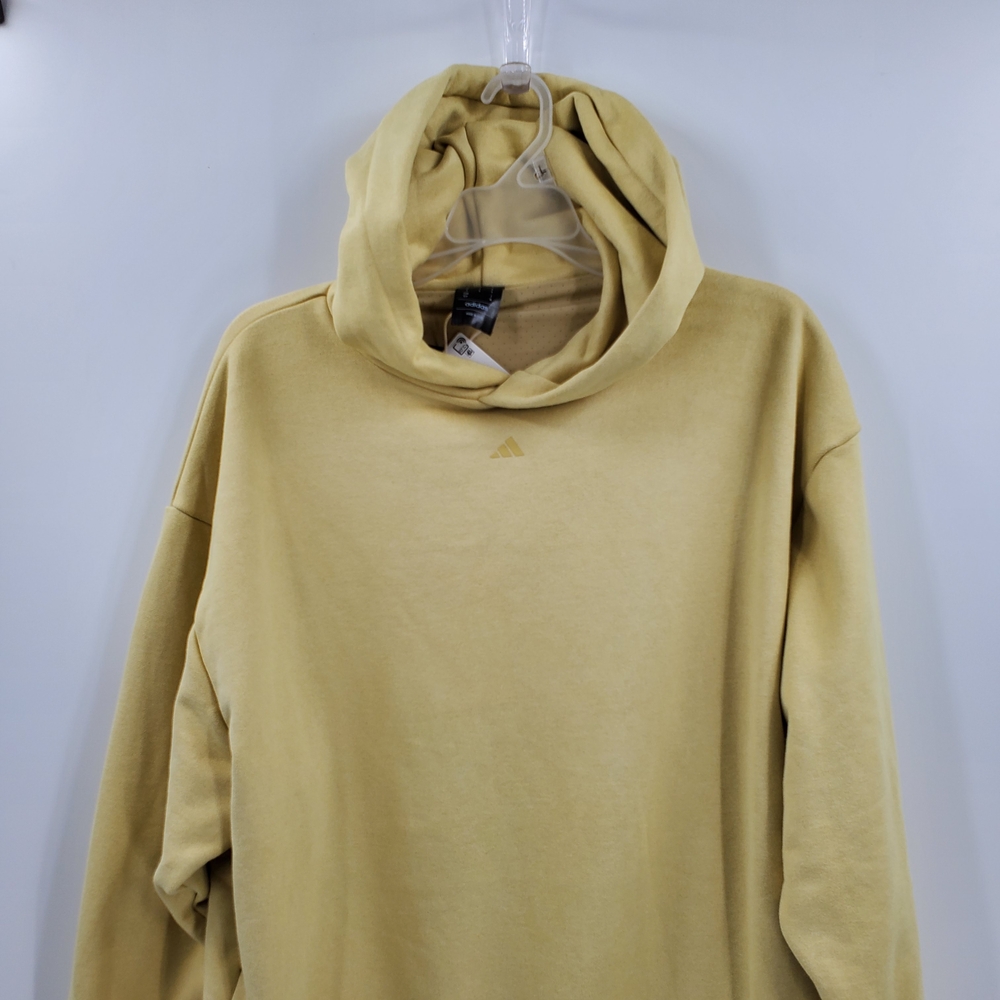 Adidas Baskeball Sueded Hoodie Sweatshirt (Halo Gold) IN7706 Unisex Small‎ NEW - Picture 2 of 5